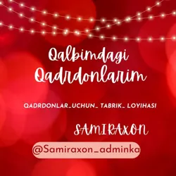 QALBIMDAGI QADRDONLARIM💞