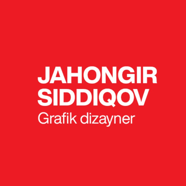 Jahongir Siddiqov | Grafik Dizayn blog